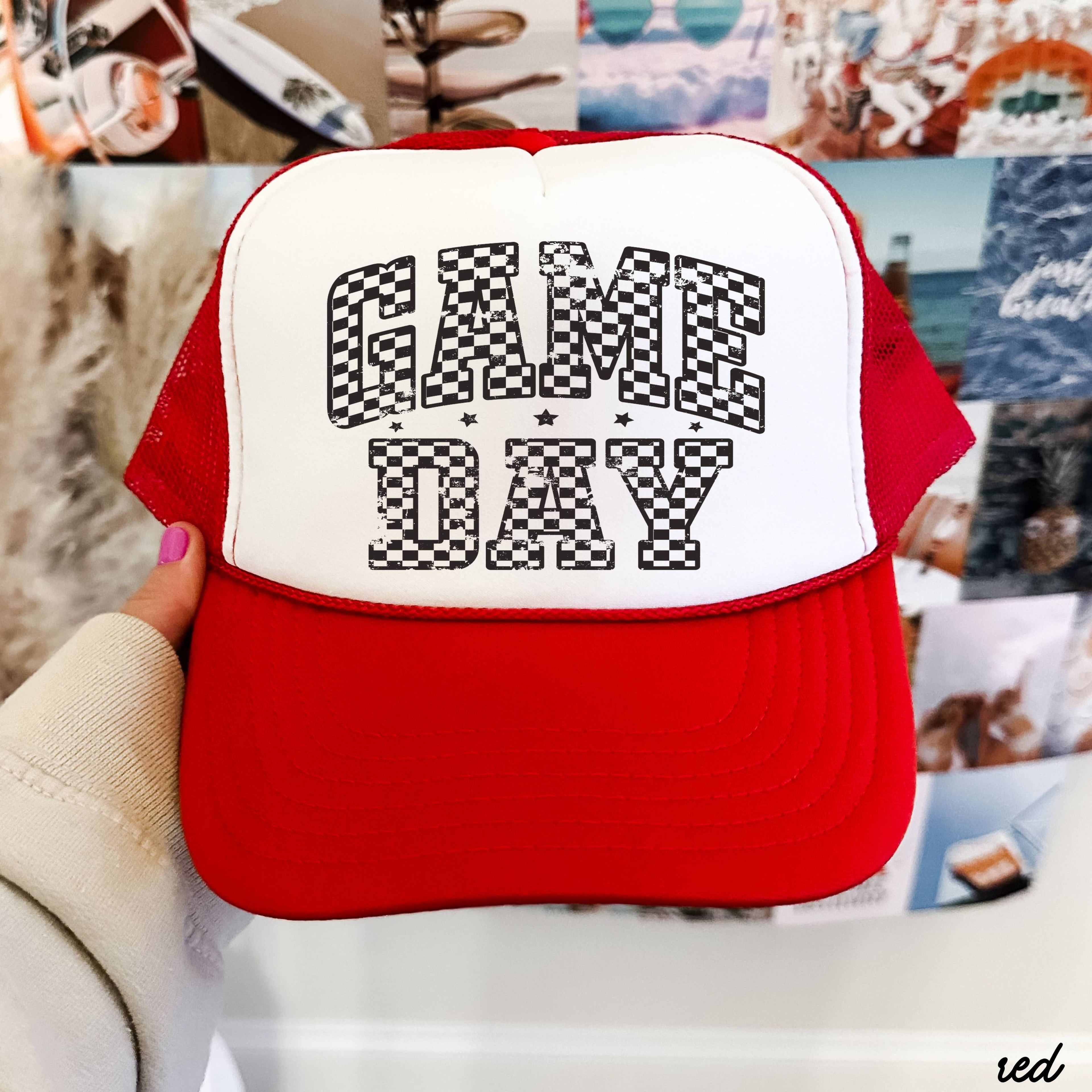 Checkered Game Day Trucker Hat