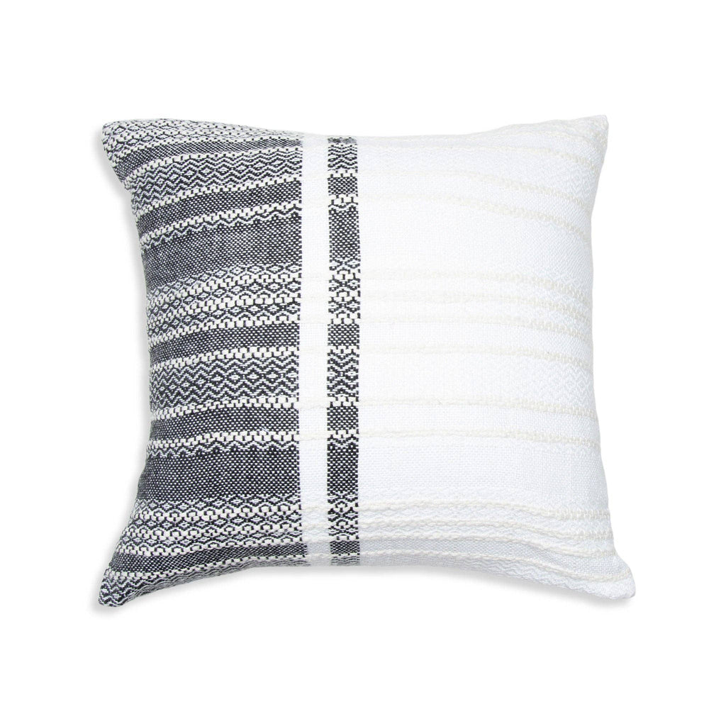 Genevieve 18X18" Handwoven Striped In/Outdoor Throw Pillow