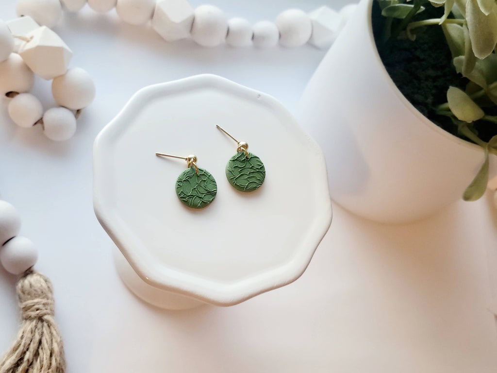 The Little Circle Dangles- Polymer Clay Earrings