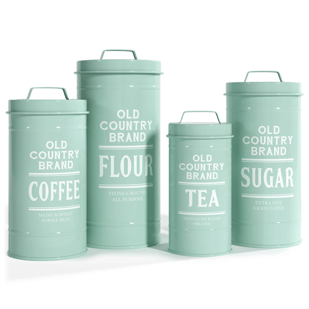 Set of 4 Old Country Brand Kitchen Canisters