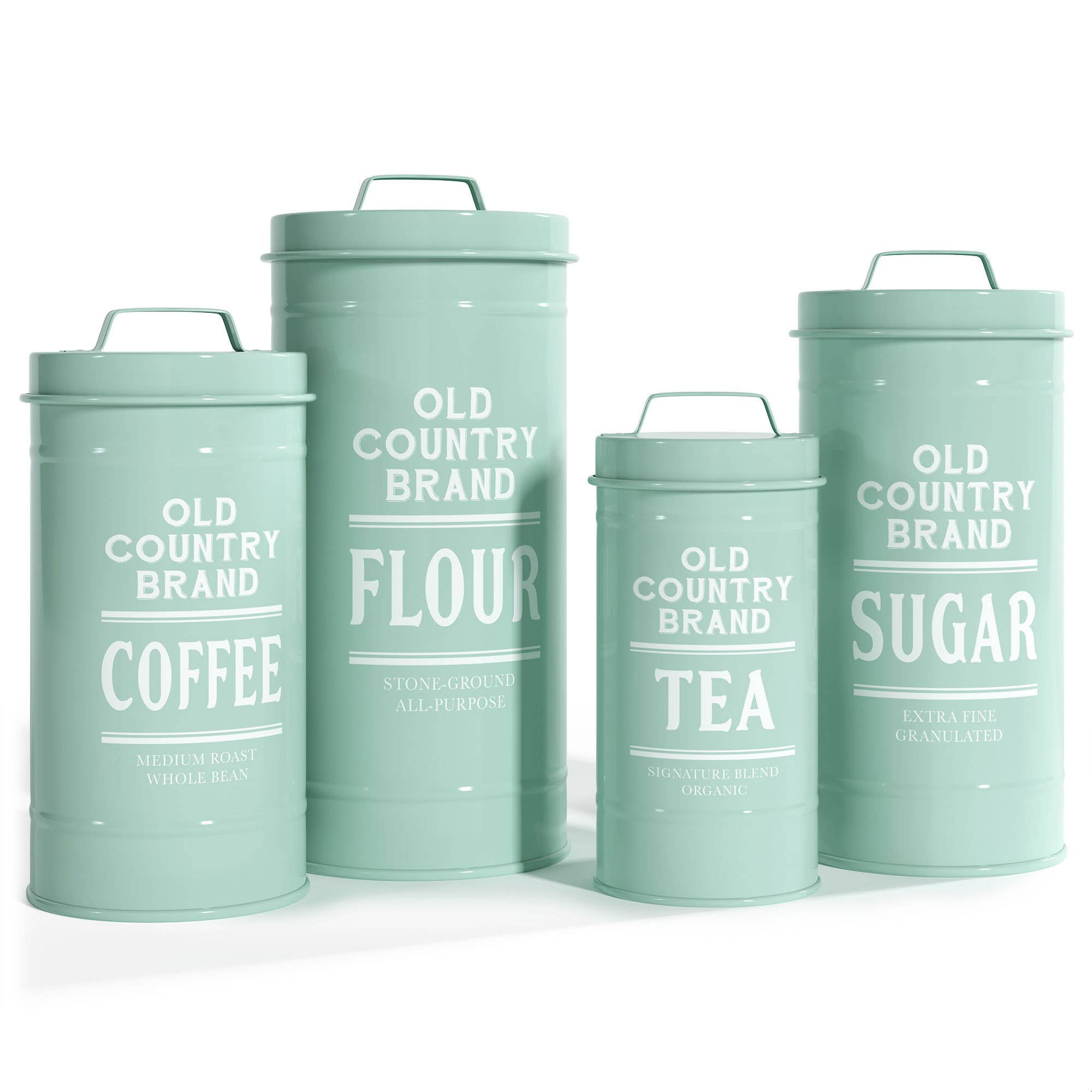 Set of 4 Old Country Brand Kitchen Canisters
