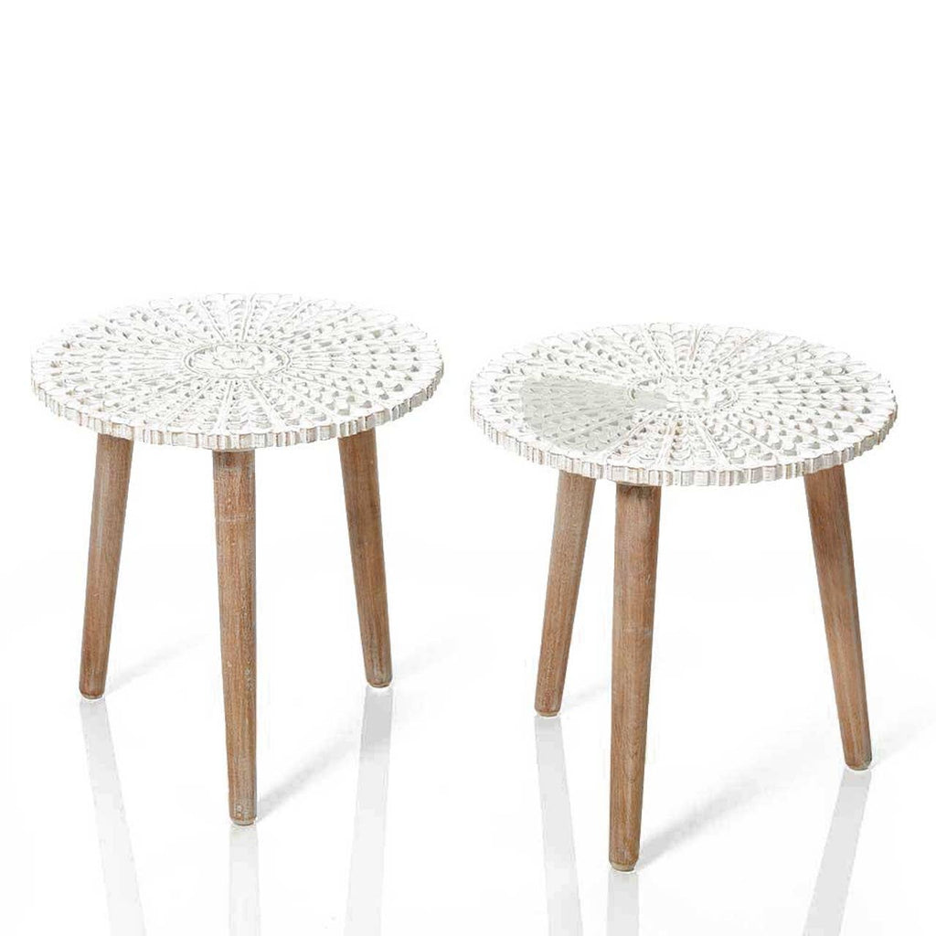 Khilana Carved Side Table