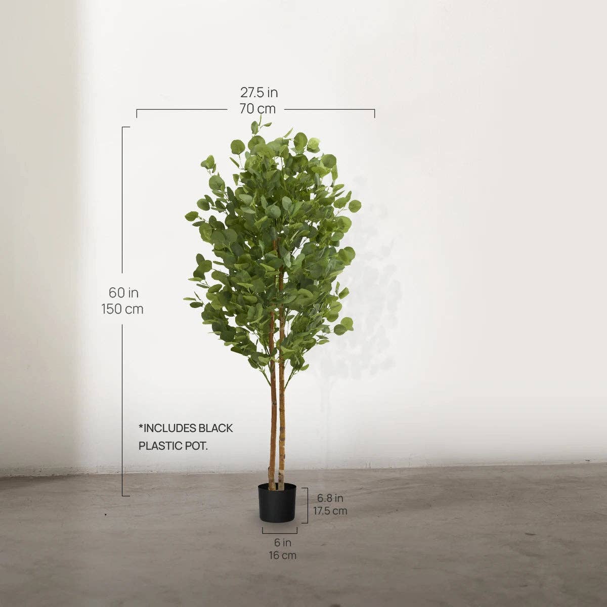 5' Artificial Eucalyptus Tree