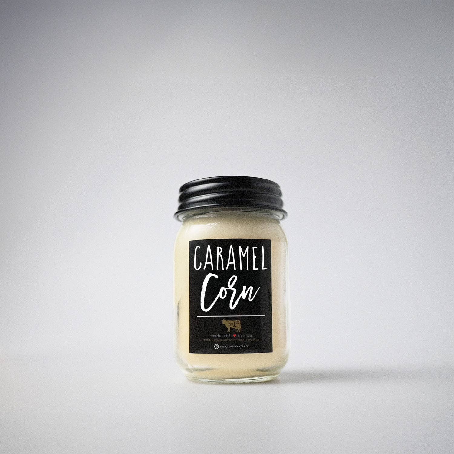 13 oz Mason Jar Fall Candle: Caramel Corn