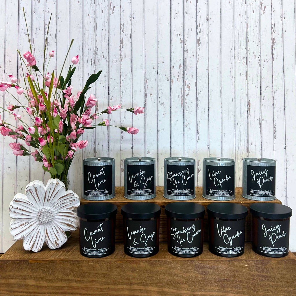 Lilac Garden Spring Decor Candle - Scented Rustic Candles