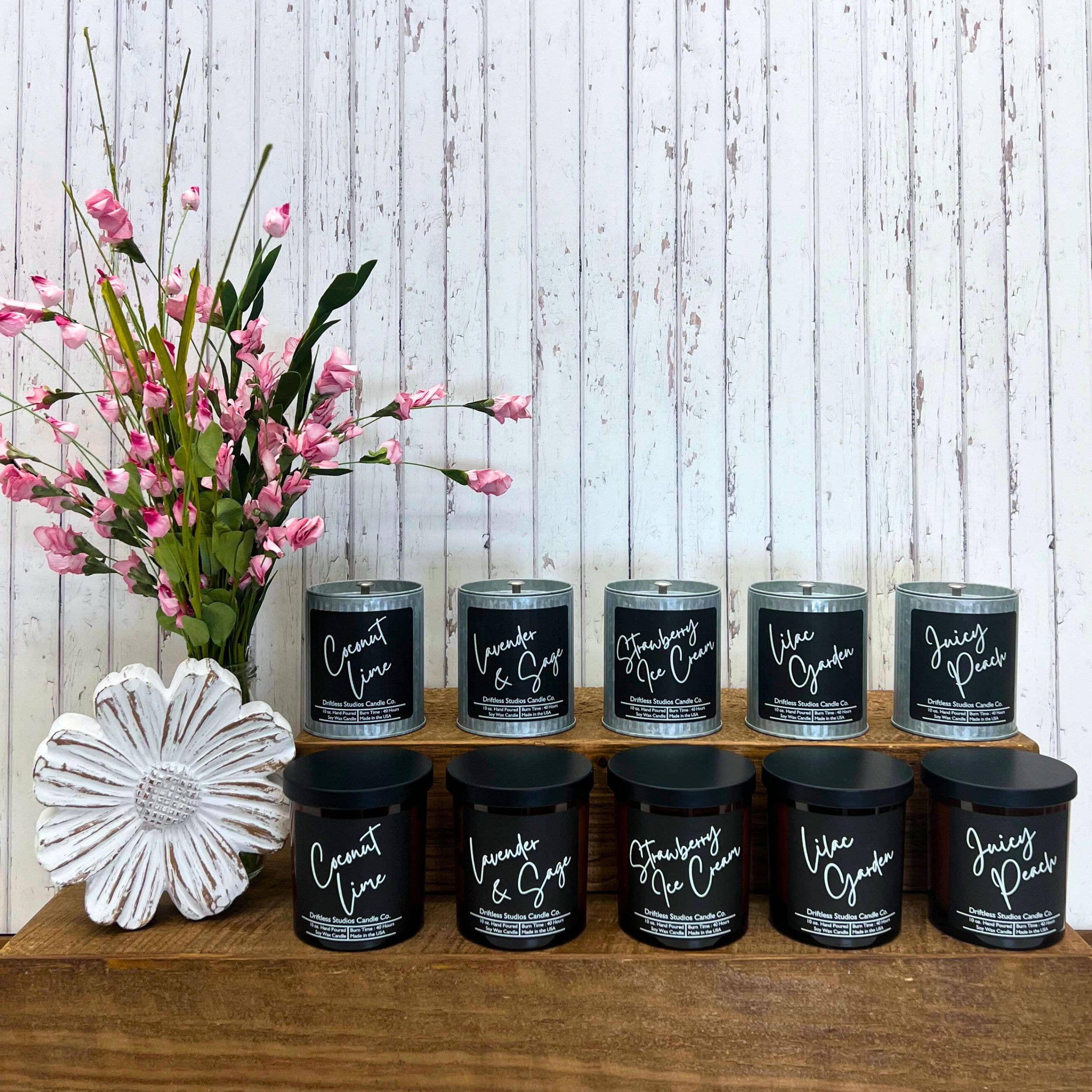 Lavender & Sage Summer Candle - Scented Rustic Candles