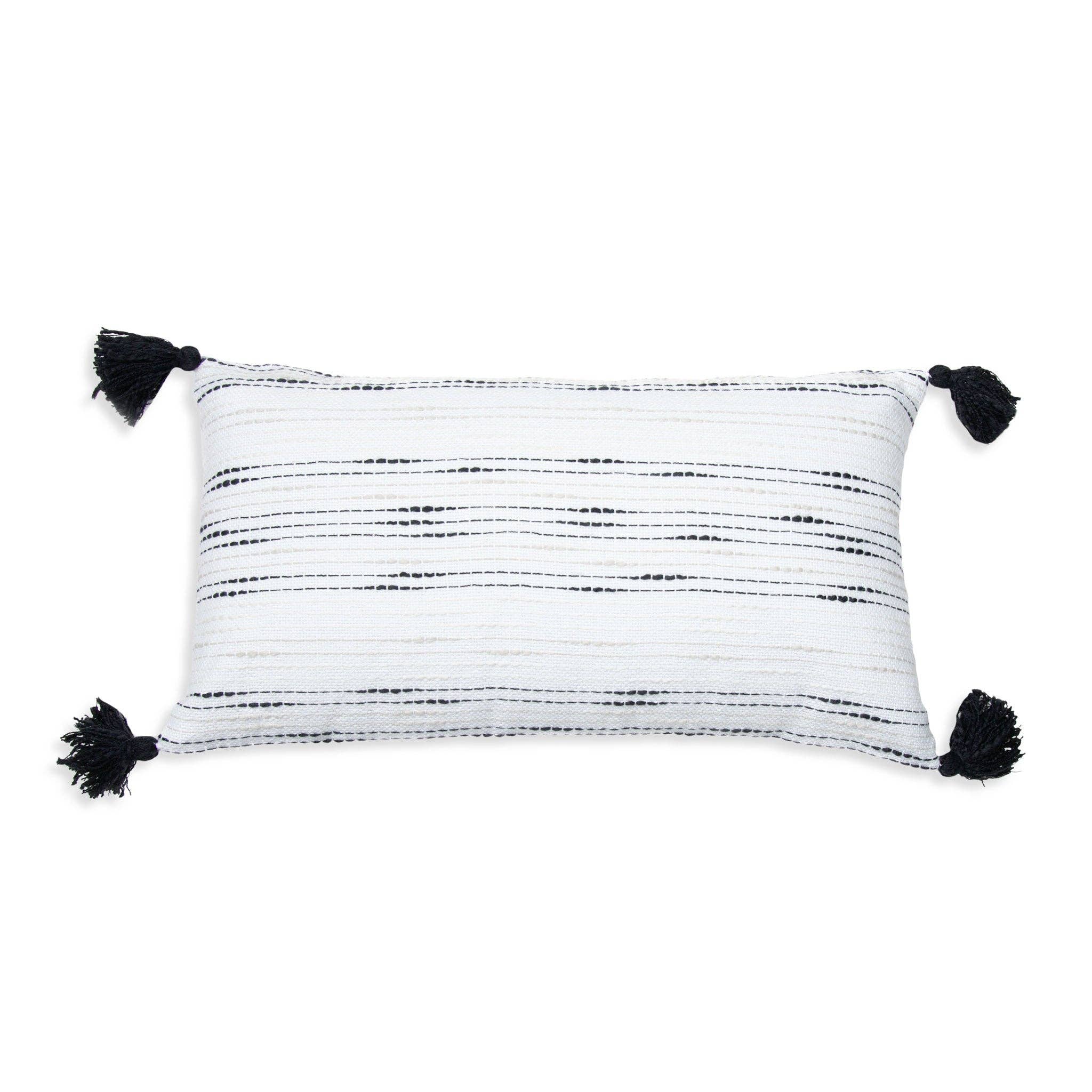 Zahara 12X22" Handwoven Recycled Indoor/Outdoor Throw Pillow