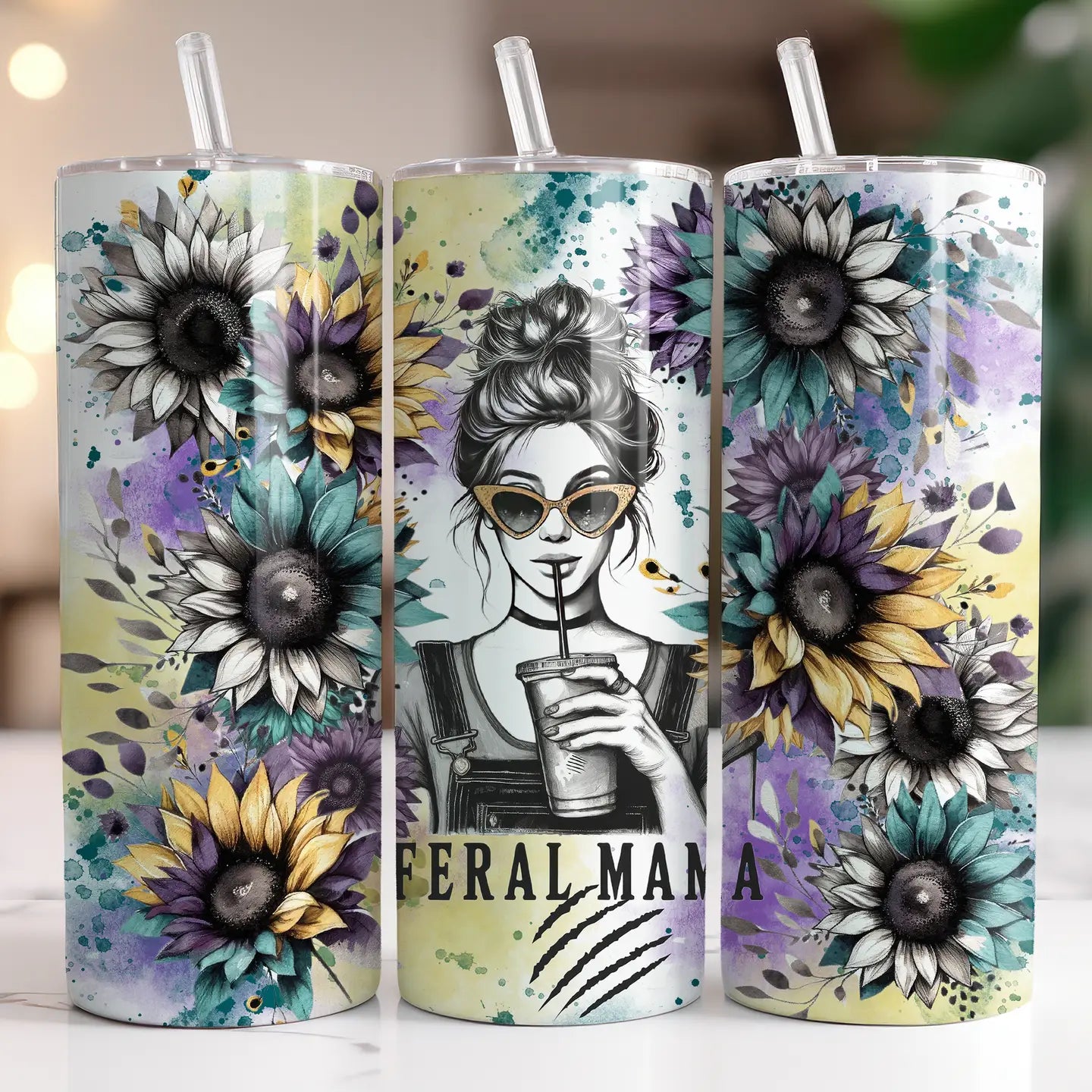 Feral Mama 20oz Skinny Tumbler