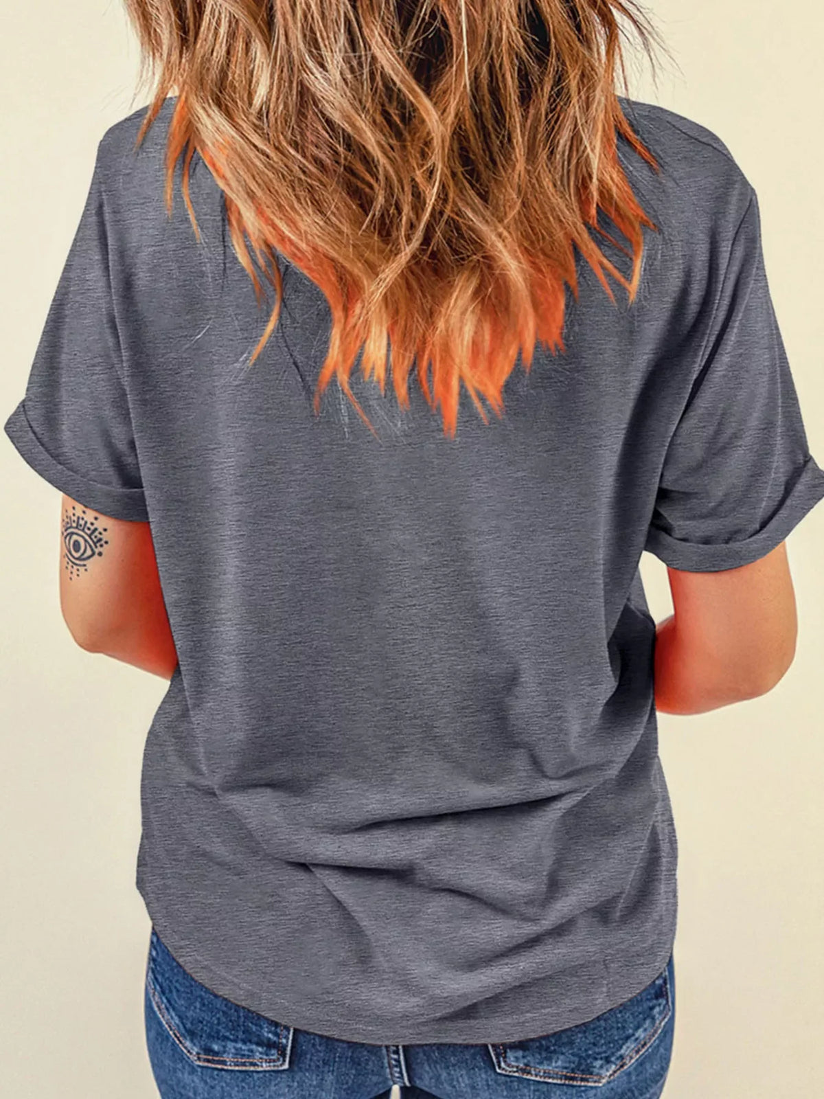 Halloween Ghost Round Neck Casual Tee