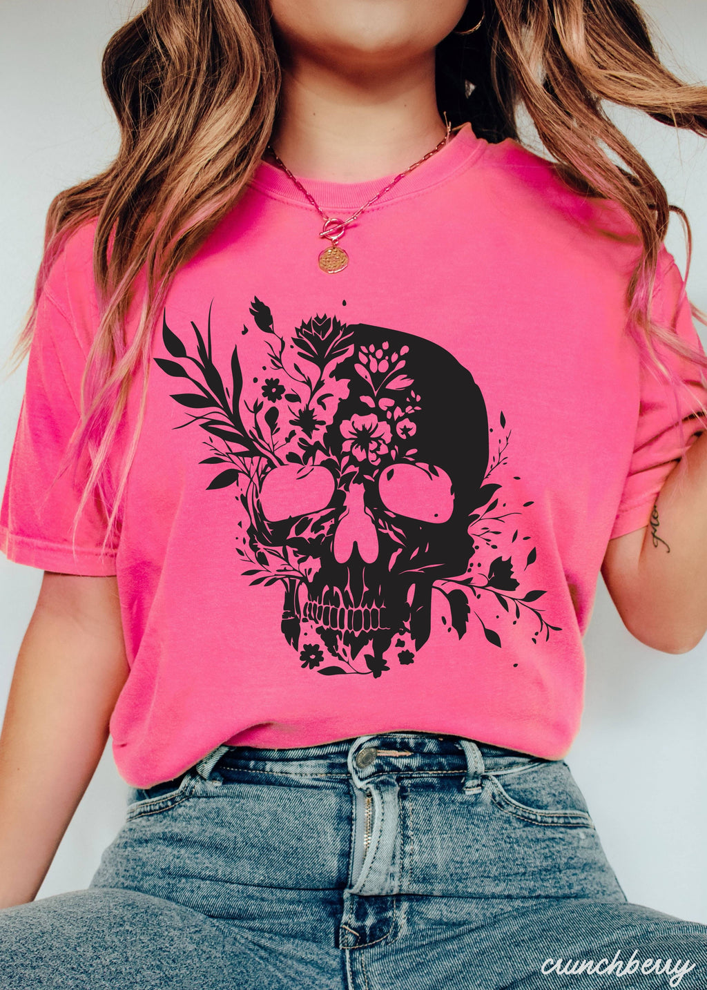 Floral Skull Tee