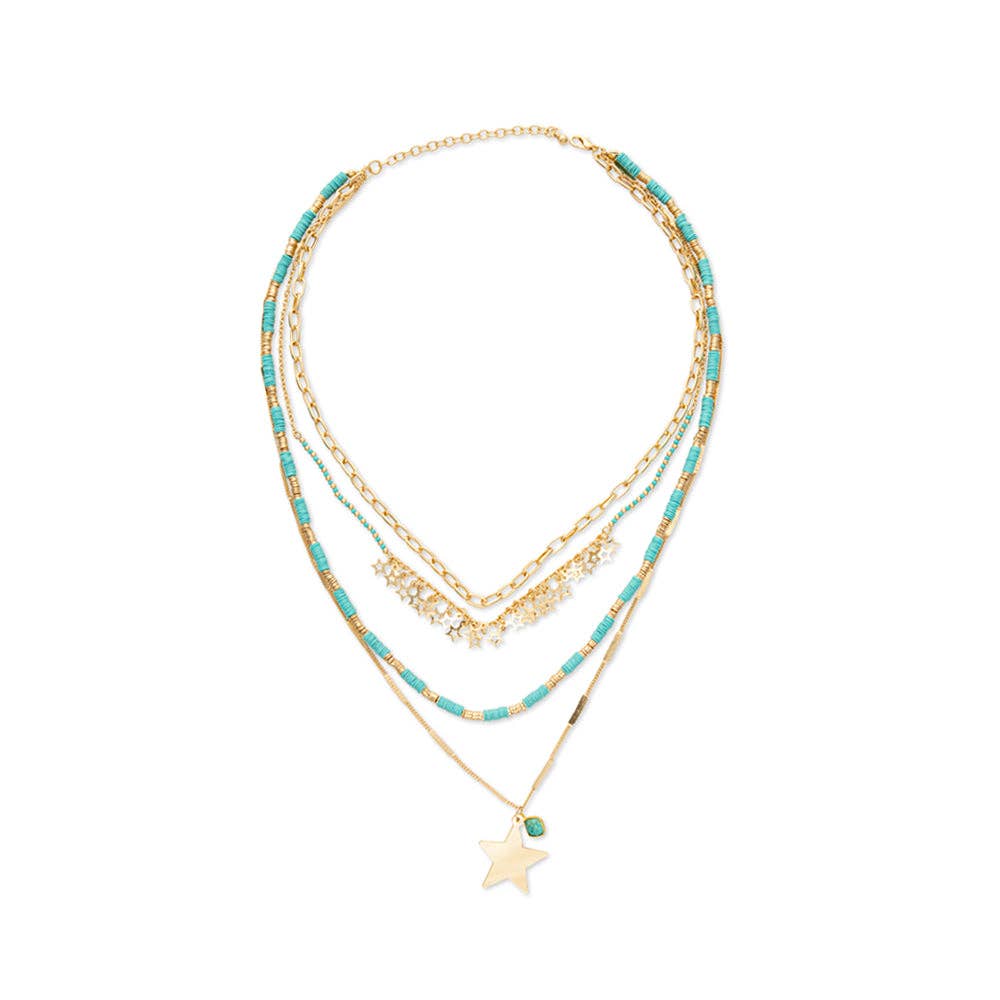 Shining Mesa Star Layered Necklace Myra Bag