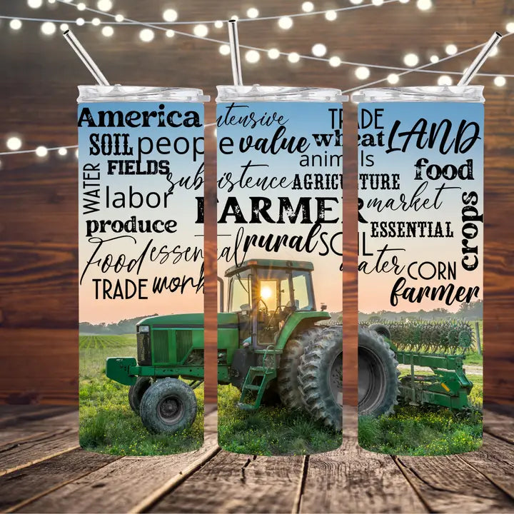 Farmer 20oz Skinny Tumbler