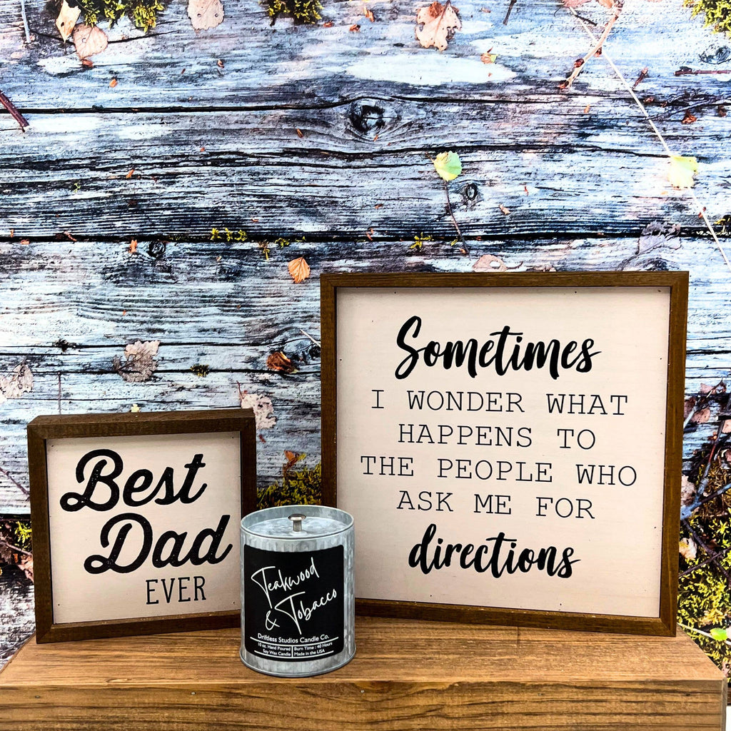 Teakwood & Tobacco Rustic Farmhouse Scented Candles - Decor