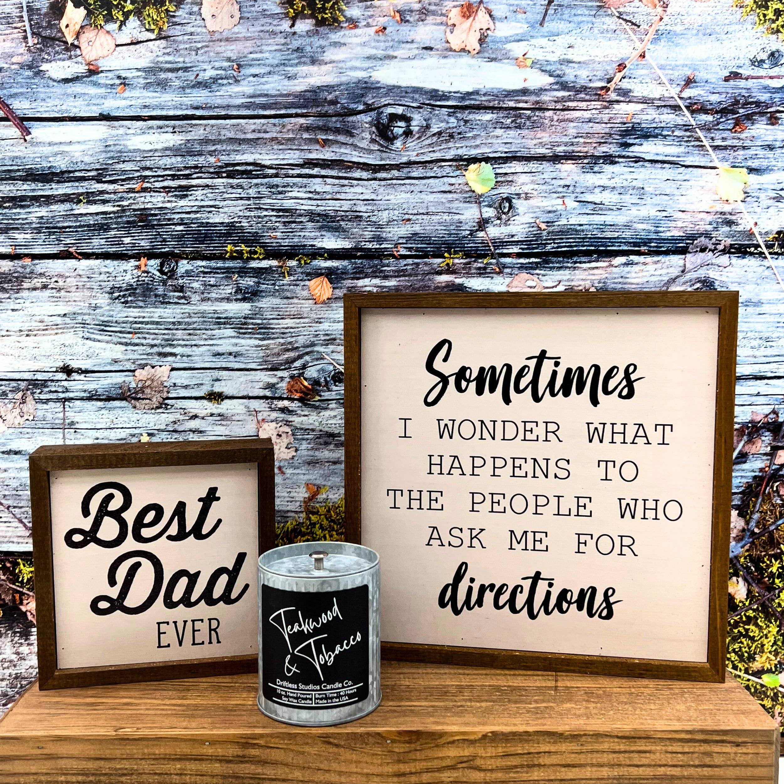 Teakwood & Tobacco Rustic Farmhouse Scented Candles - Decor