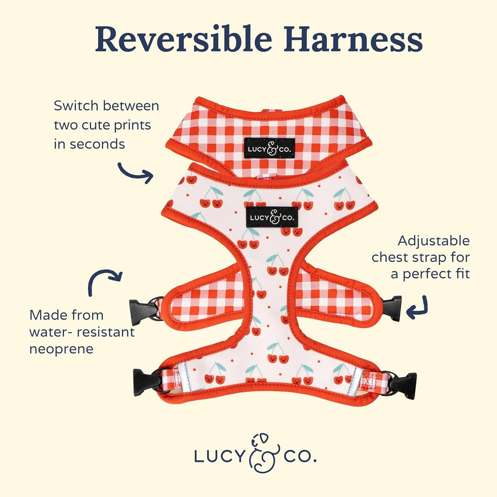 Cheery Cherries Reversible Dog Harness