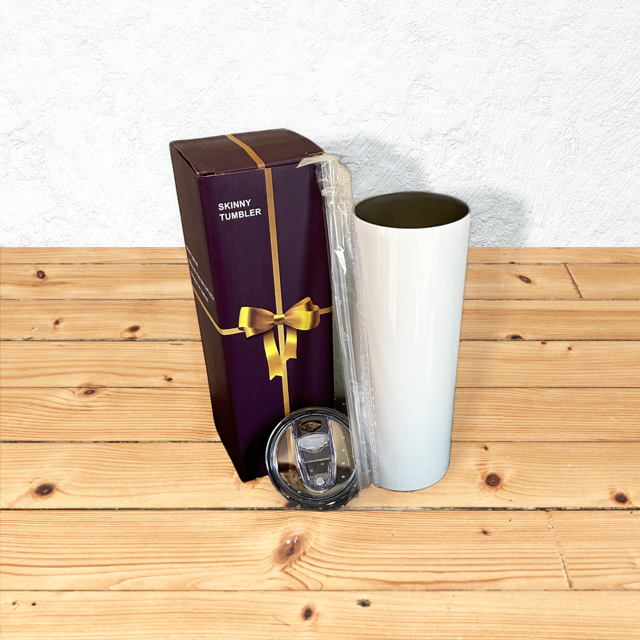 Stained Glass Highland Cow 20oz Skinny Tumbler