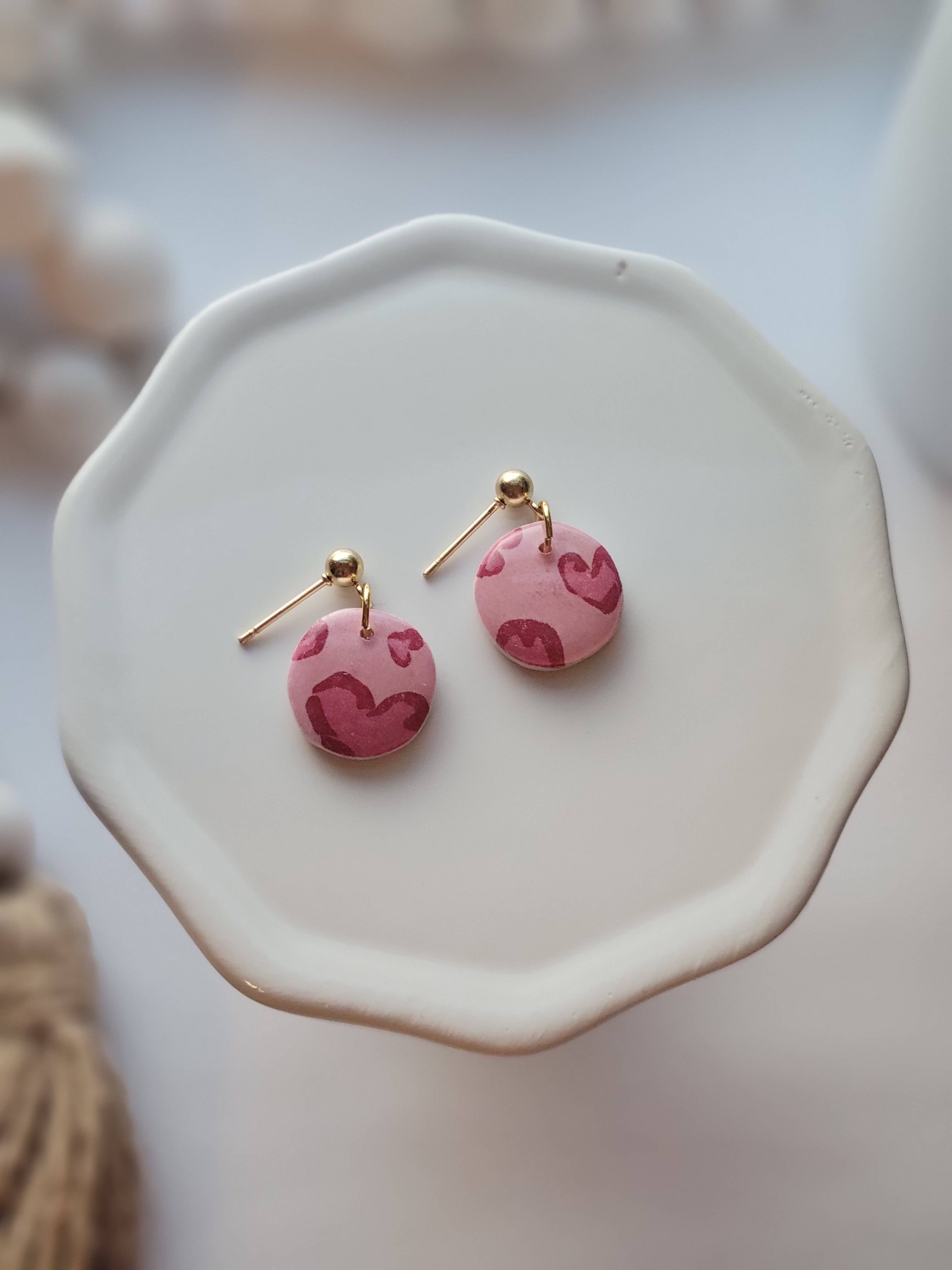 The Little Circle Dangles- Polymer Clay Earrings