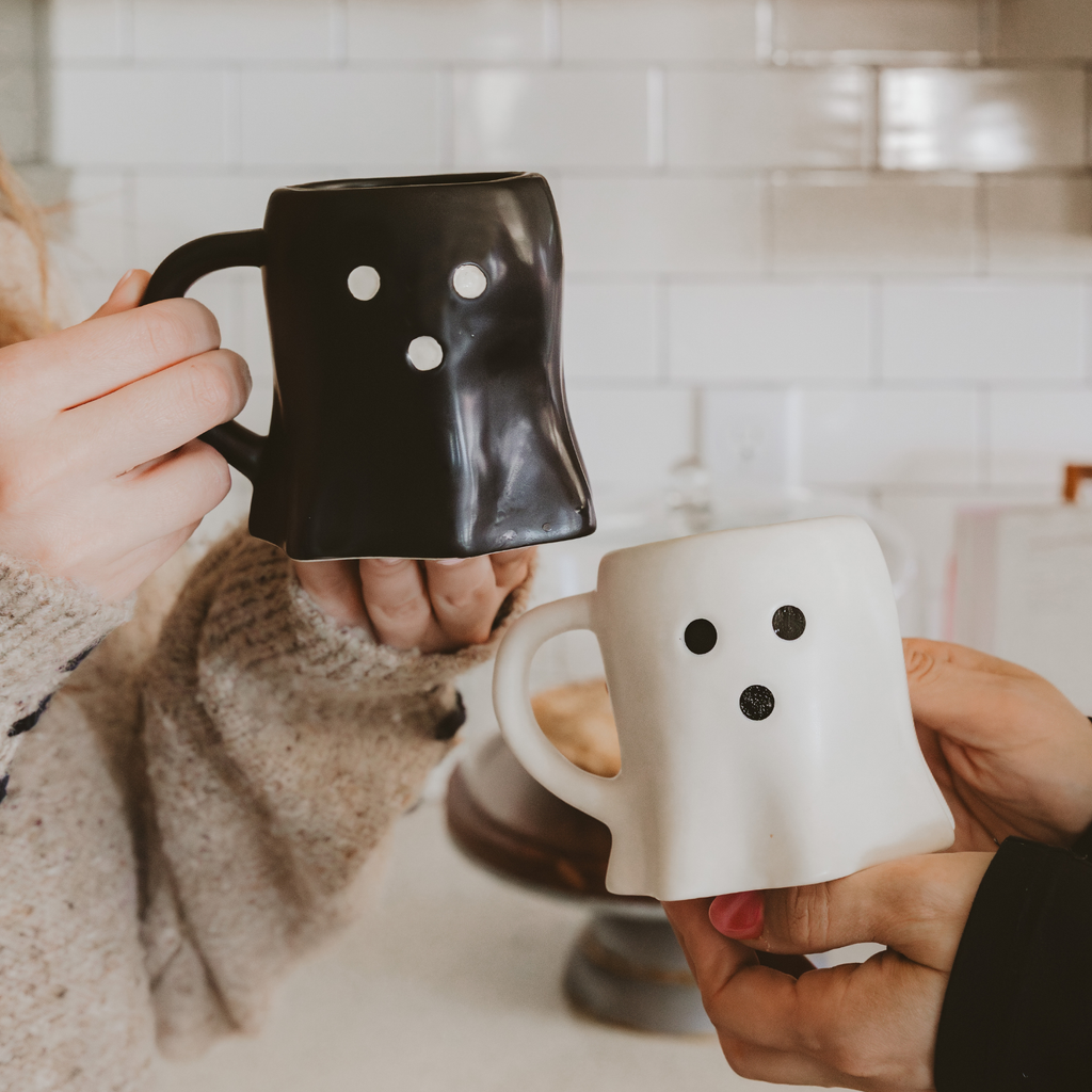 Black Ghost Coffee Mug - Halloween Decor & Gifts