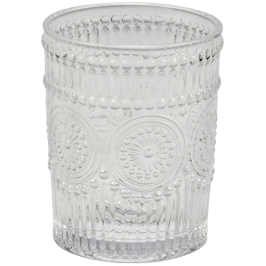 Small Medallion Vintage Drinking Glass