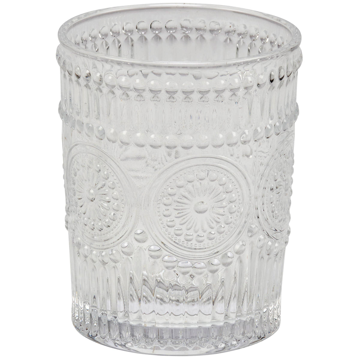 Small Medallion Vintage Drinking Glass