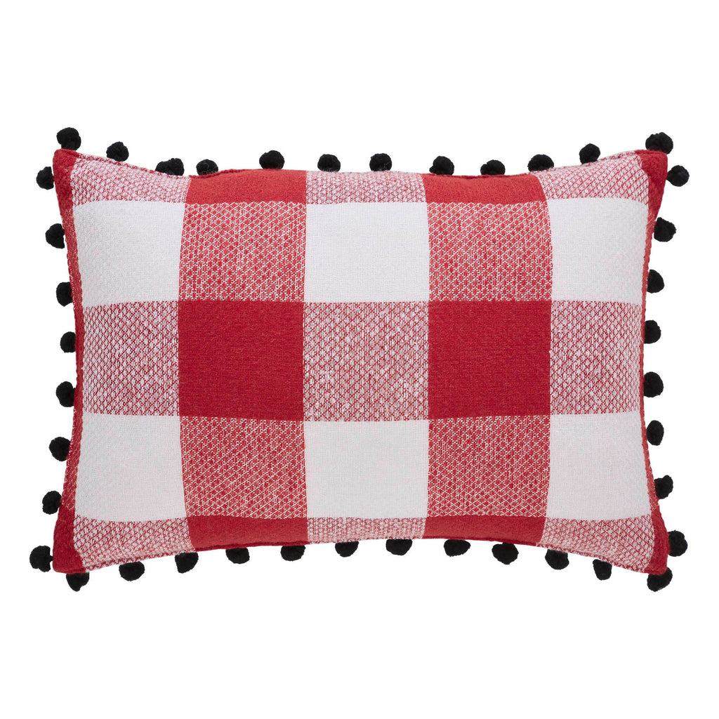Annie Red Check To All A Good Night Pillow 9.5x14