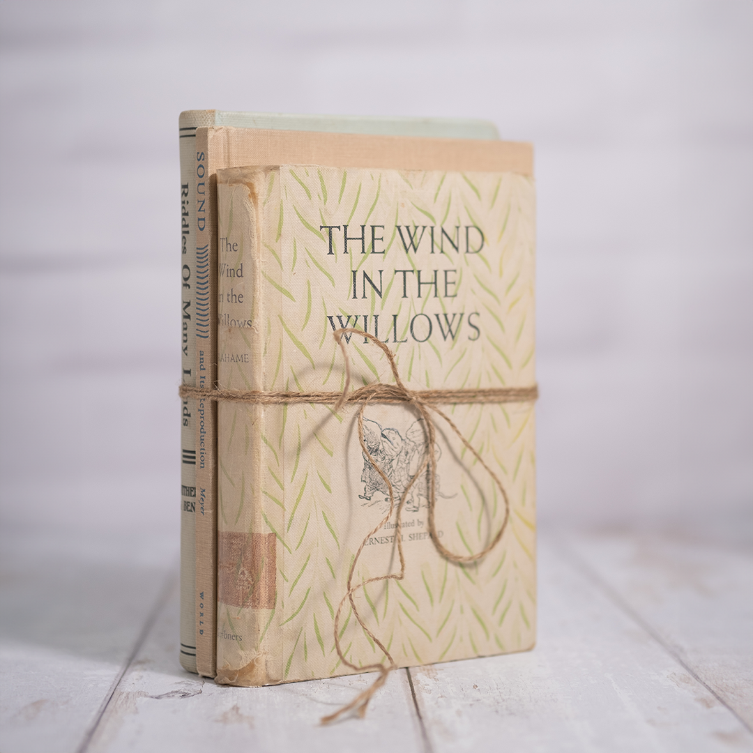Decorative Vintage Books Decor - Neutrals  Set of 3