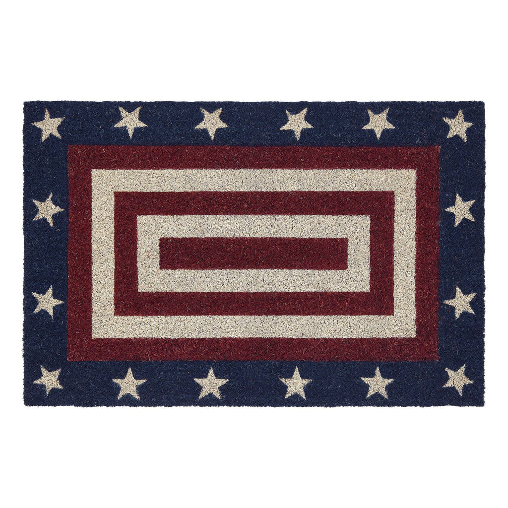 Americana Coir Entry Rug 20x30 Stars and Stripes