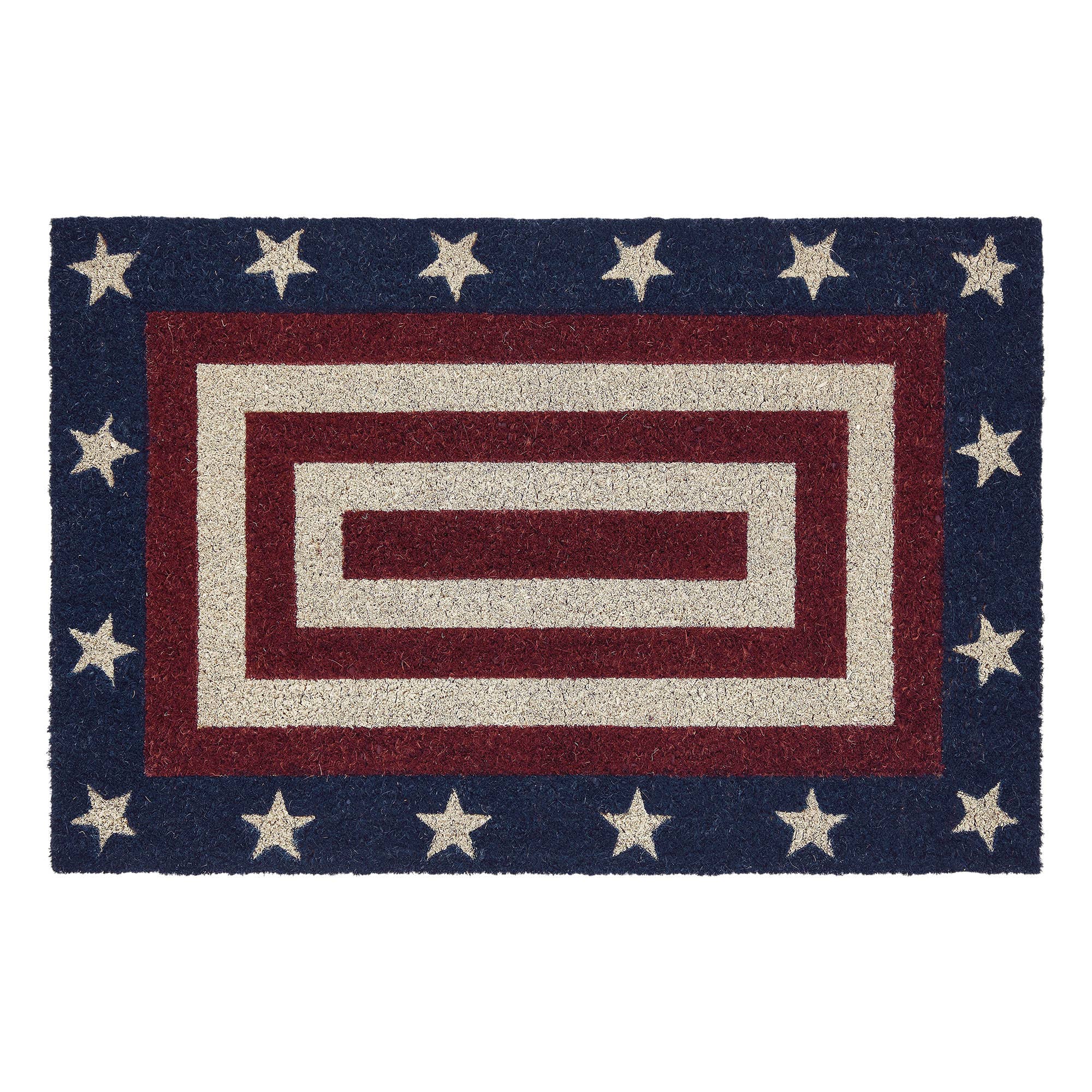 Americana Coir Entry Rug 20x30 Stars and Stripes