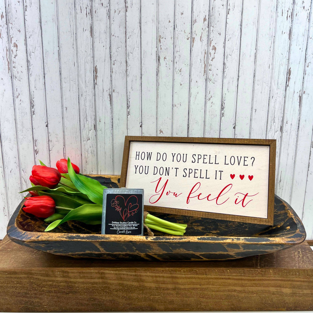 12x6 How Do You Spell Love Valentine's Day Home Decor Signs