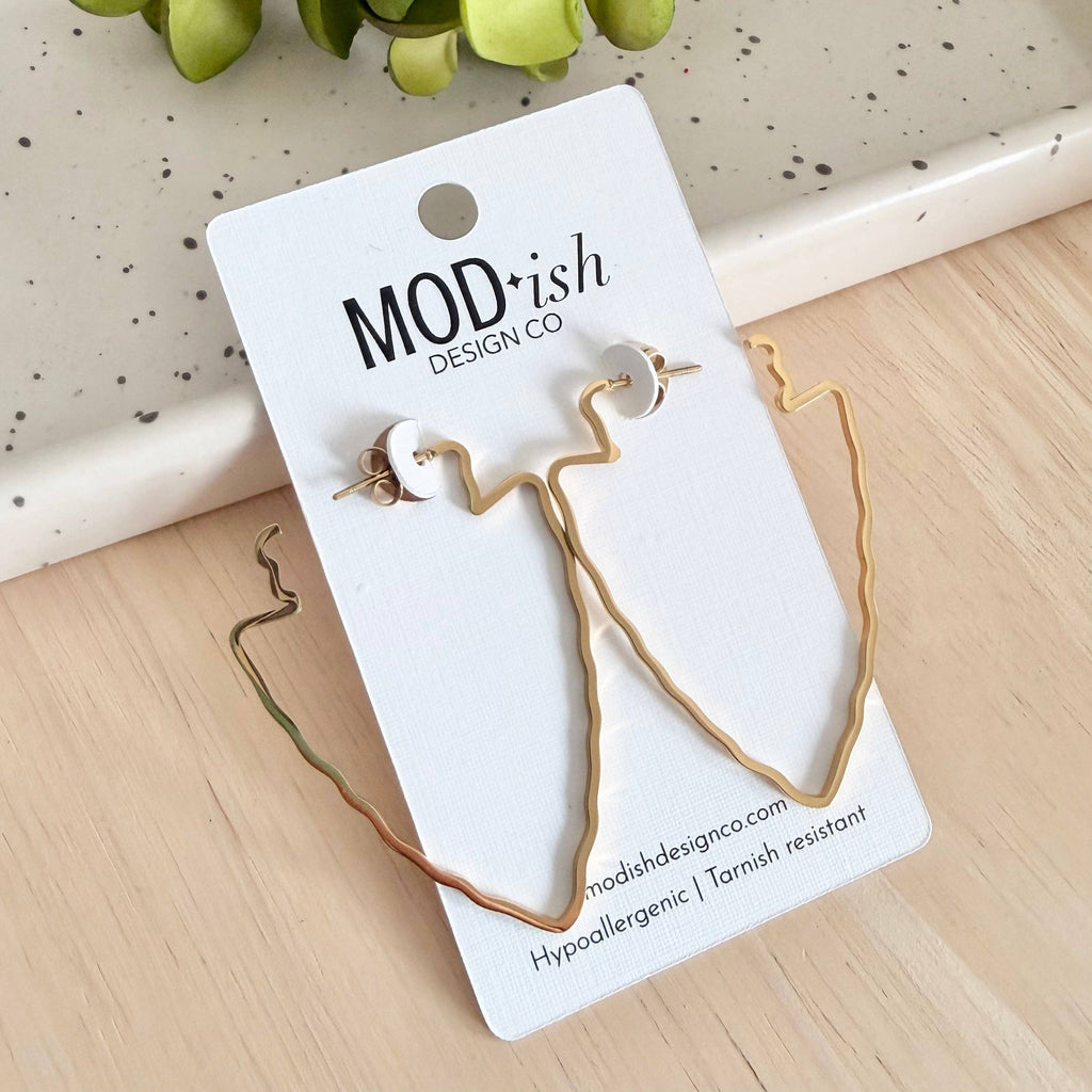 Arrowhead Hoop Earrings