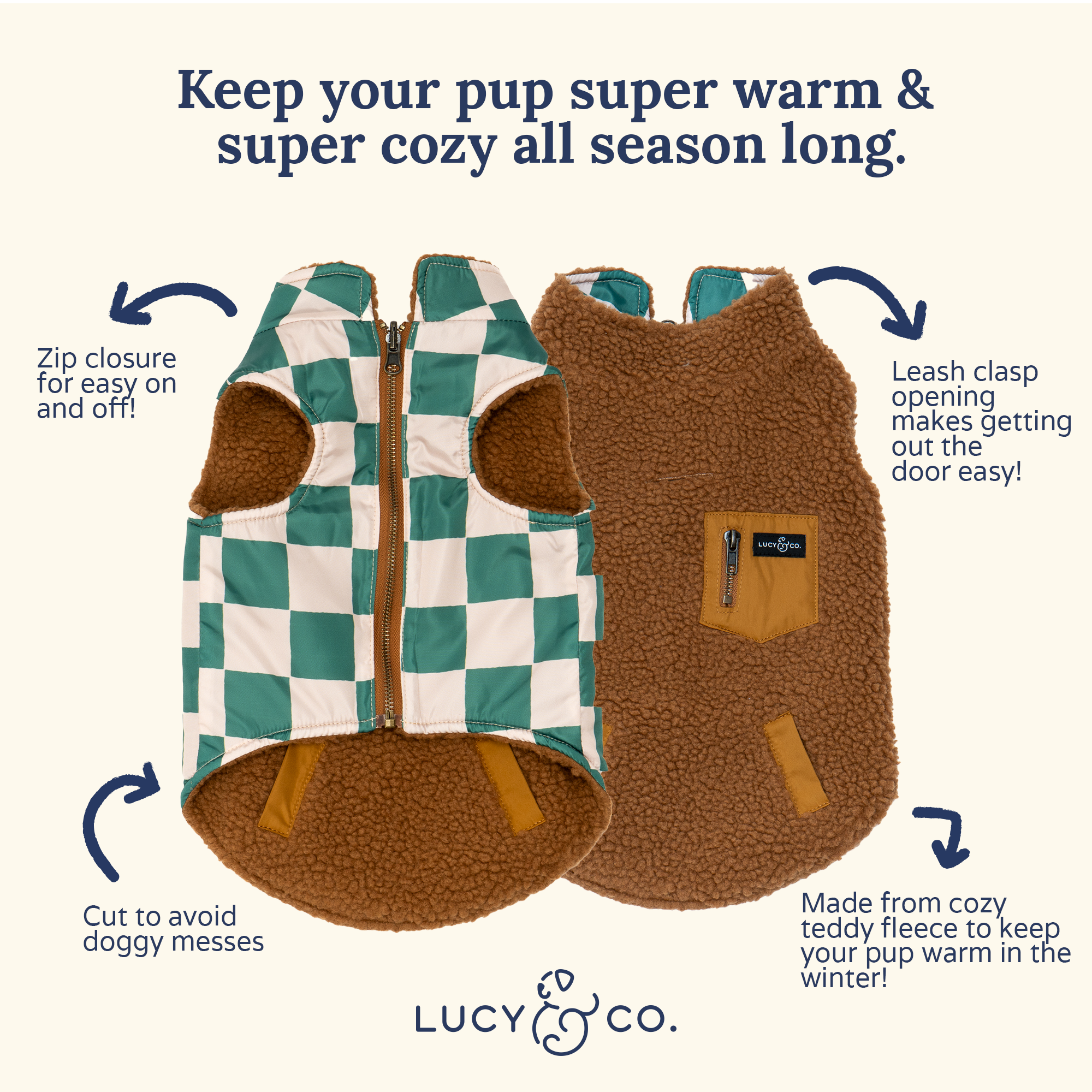 You're a Square Reversible Teddy Dog Vest