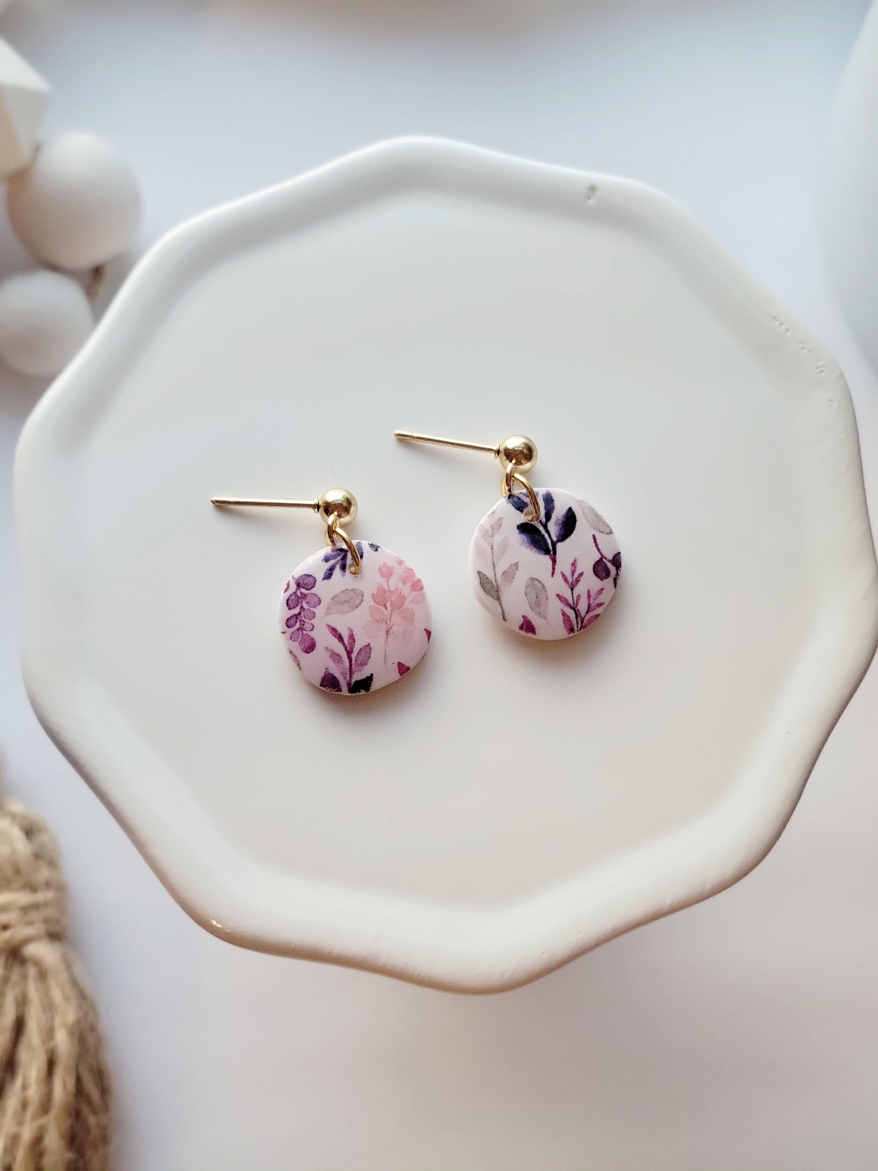 The Little Circle Dangles- Polymer Clay Earrings
