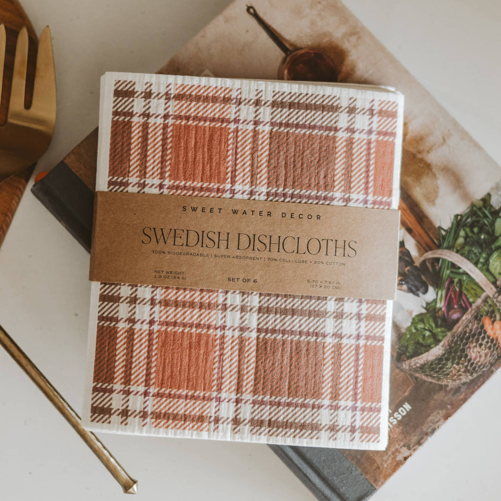 *NEW* Fall Pattern Swedish Dishcloths, Set of 6 - Fall Kitchen