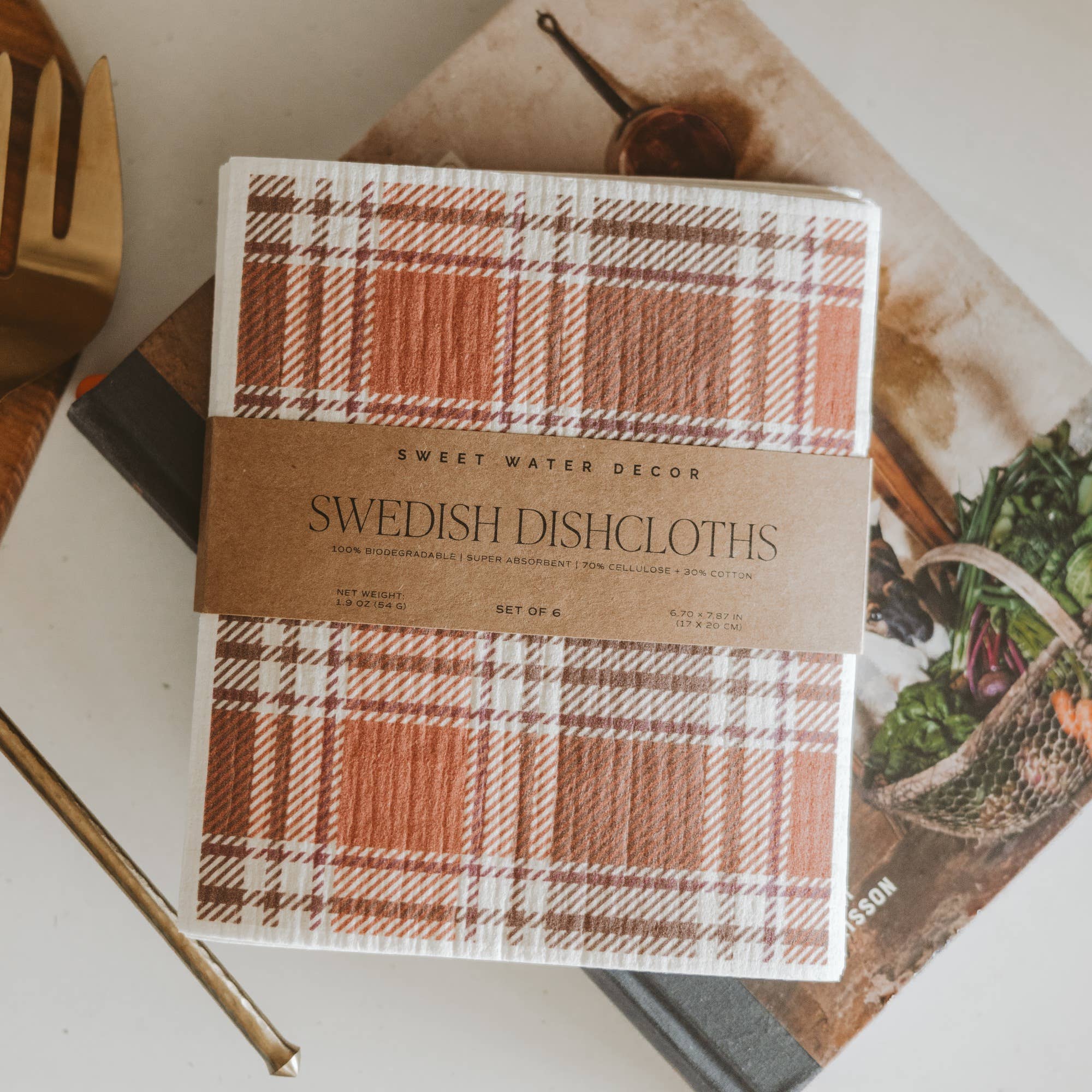 *NEW* Fall Pattern Swedish Dishcloths, Set of 6 - Fall Kitchen