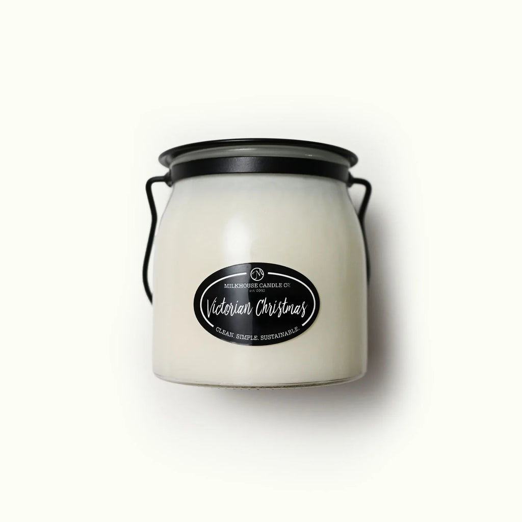 Victorian Christmas Candle | 16 oz Butter Jar