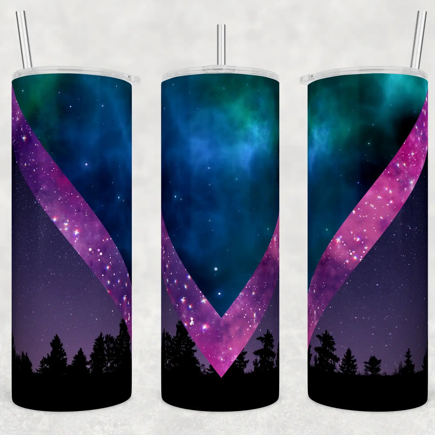 Galaxy Forest 20oz Skinny Tumbler
