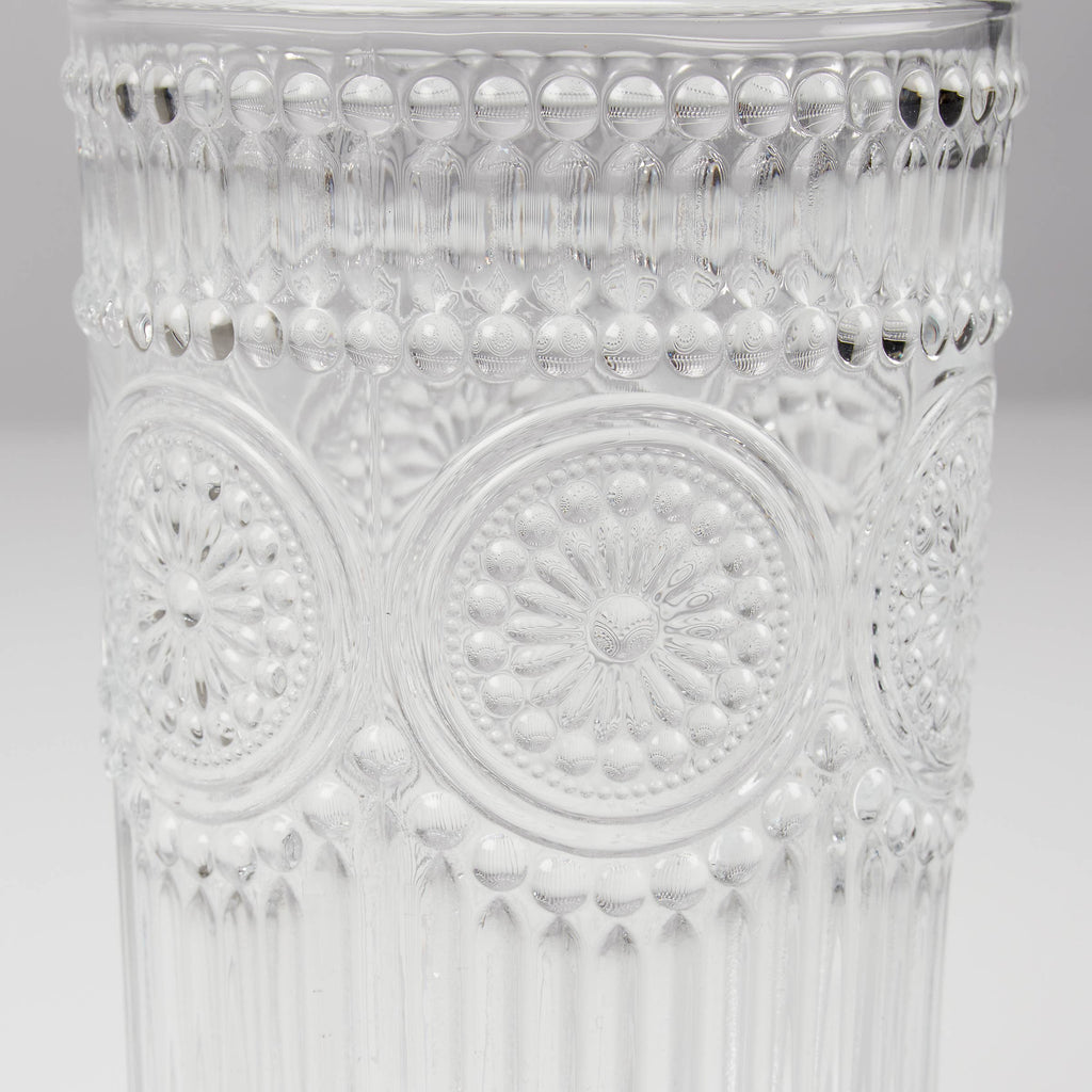 Large Medallion Vintage Drinking Glass