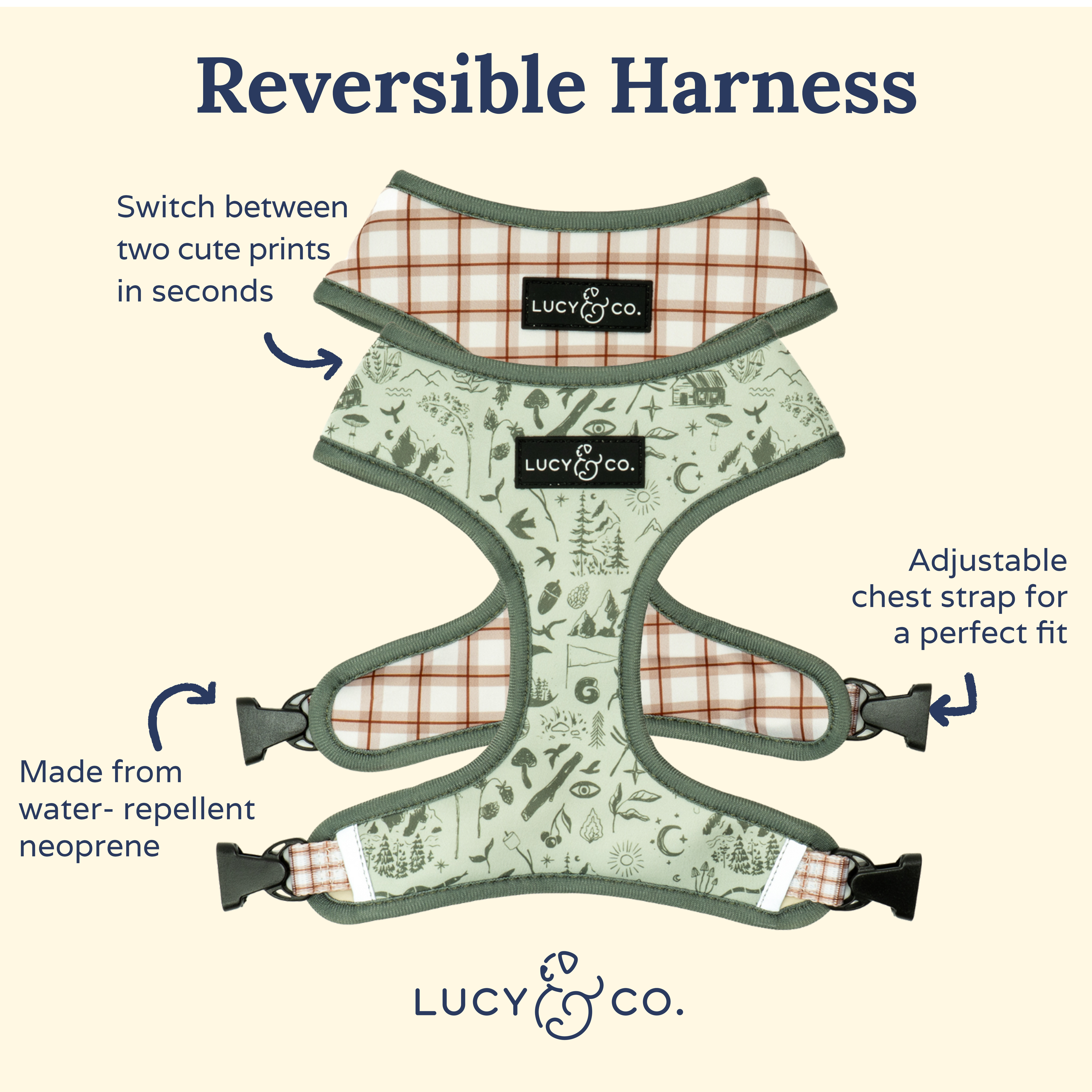 Camp Out Reversible Dog Harness