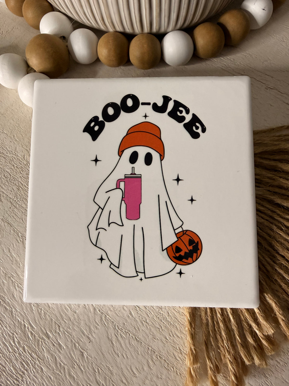 Boo-Jee Ghost Ceramic Coaster