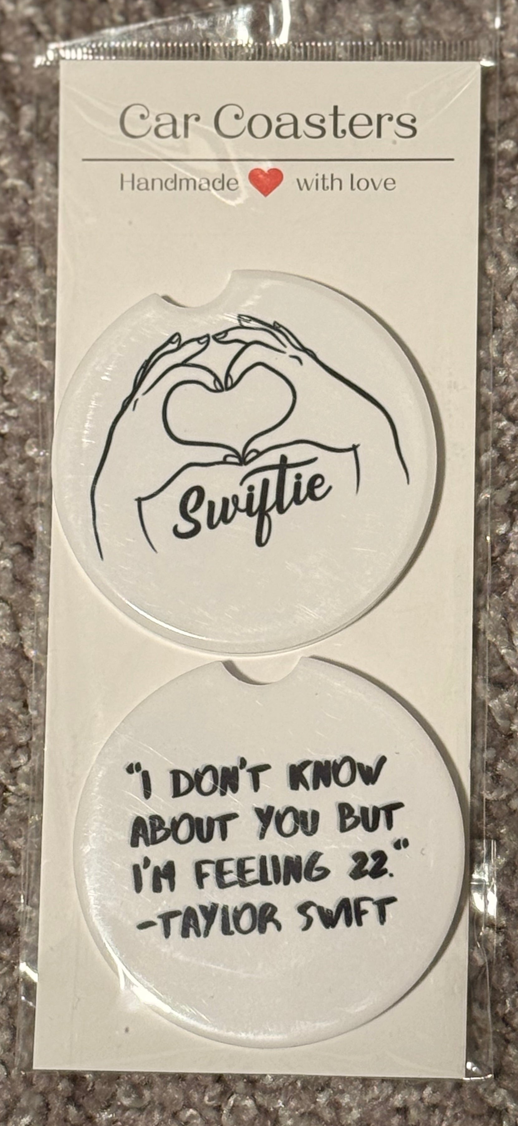 Swiftie / Feeling 22 Ceramic Car Coaster
