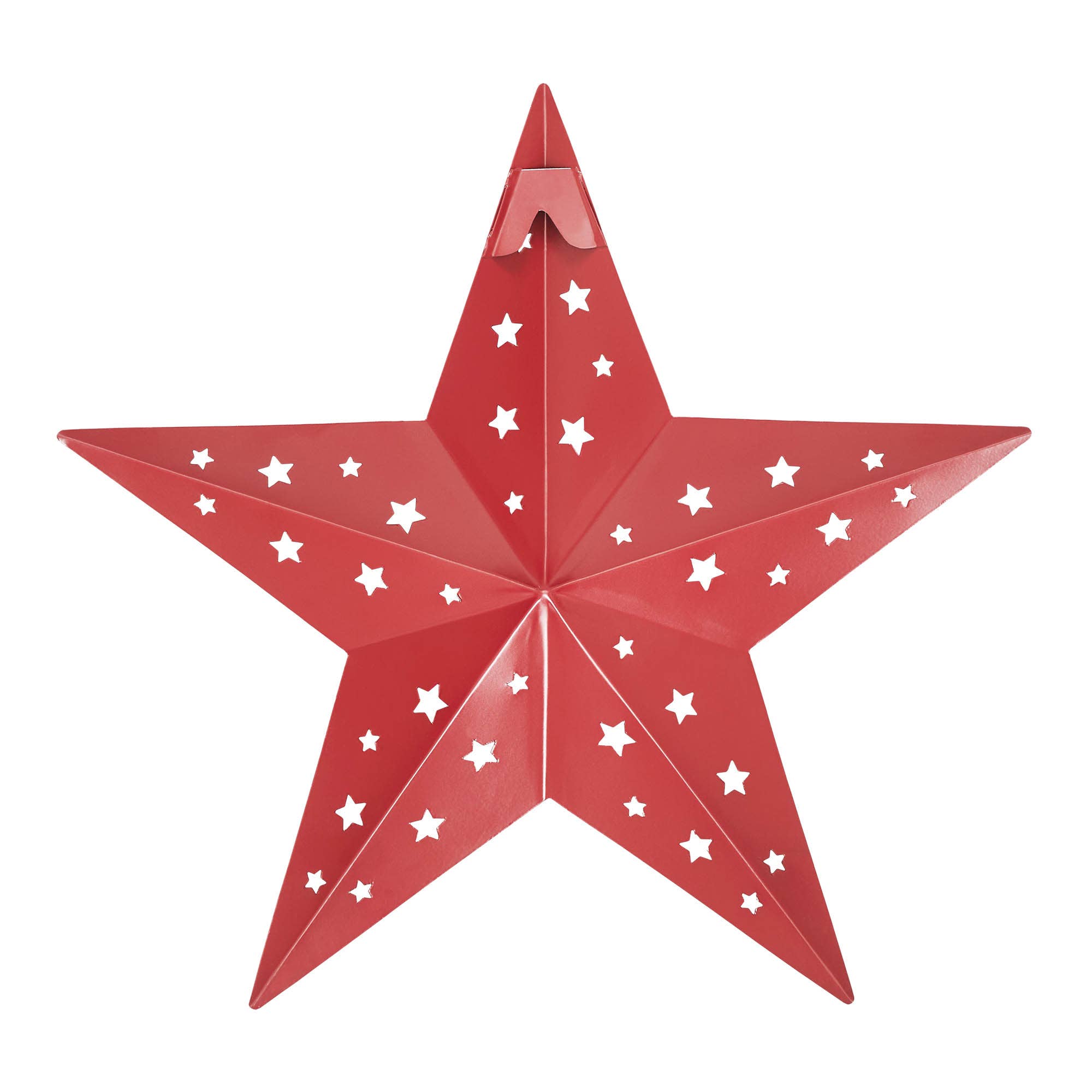 Metal Star Punched Barn Red 12x12