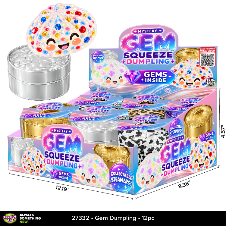 Fun Doh Mystery Gem Filled Squishy Dumpling Toy