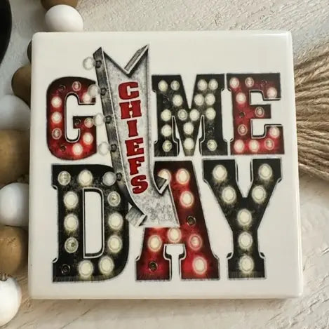 Chiefs Game Day Ceramic Coaster