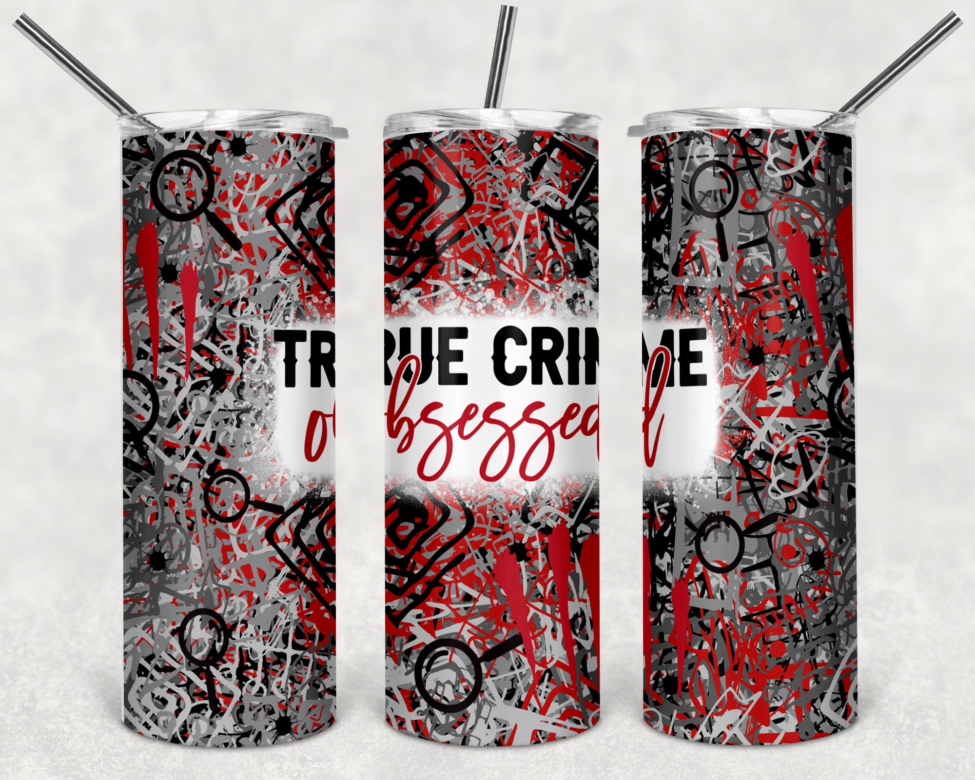 True Crime Obsessed 20oz Skinny Tumbler