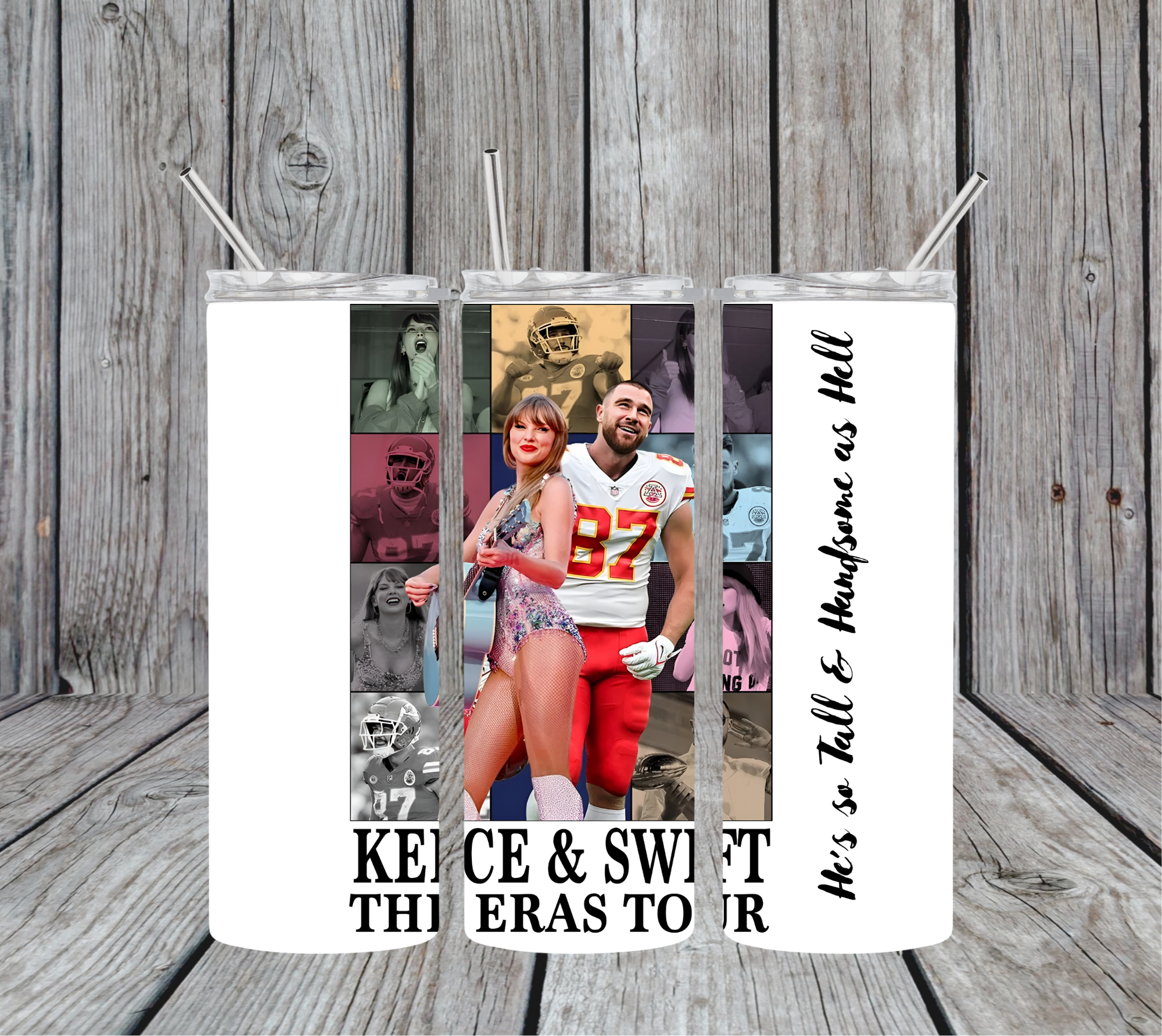 Kelce Swift The Eras Tour 20oz Skinny Tumbler