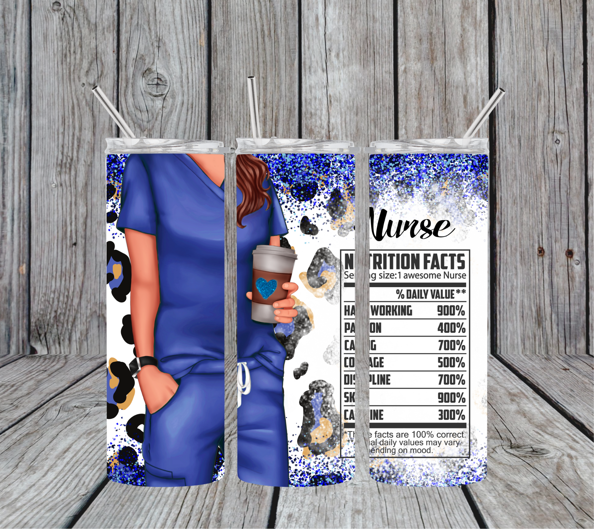Nurse Nutrition Facts 20oz Skinny Tumbler