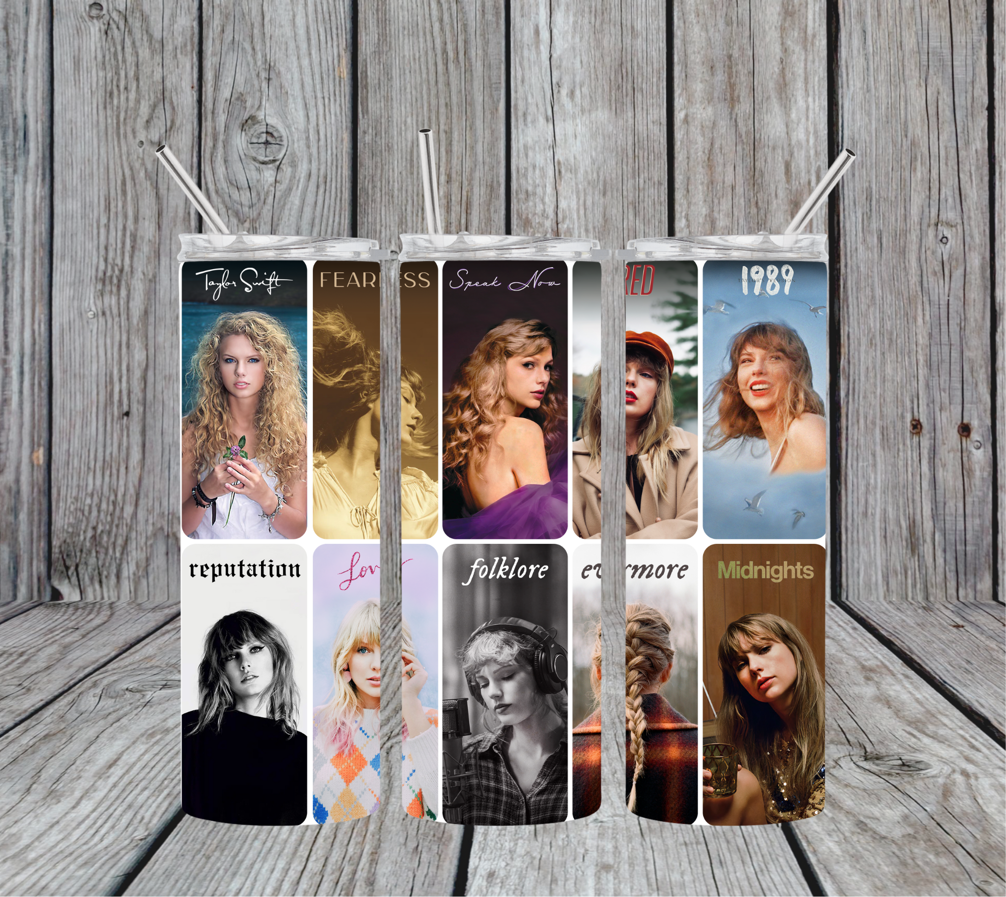The Eras Tour Albums - Swift 20oz Skinny Tumbler