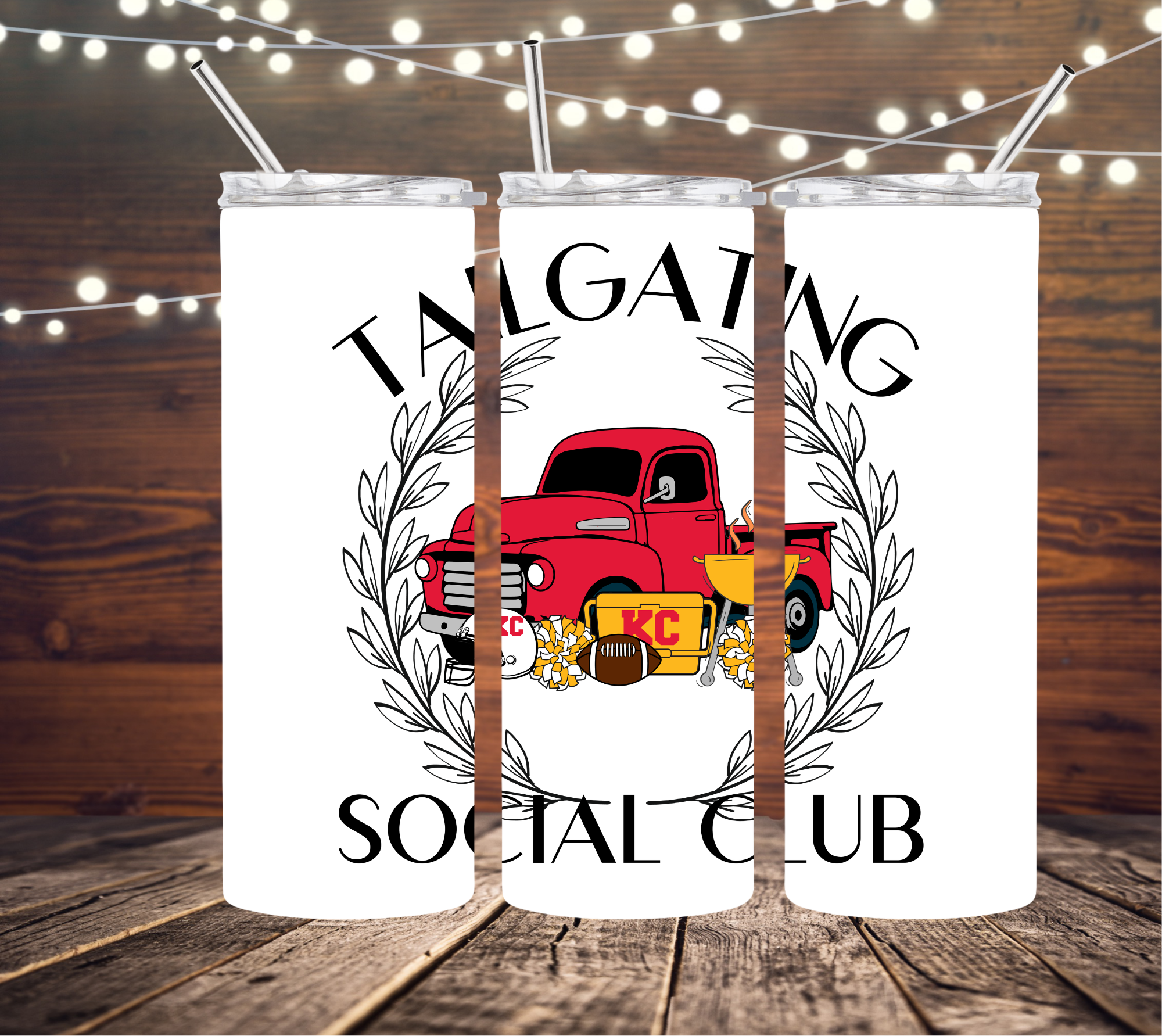 Tailgating Social Club 20 oz Skinny Tumbler