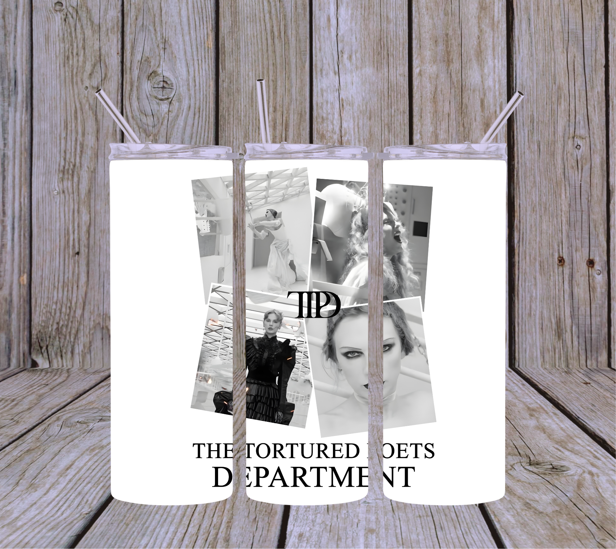 TTPD Album Taylor Swift Images 20oz Skinny Tumbler