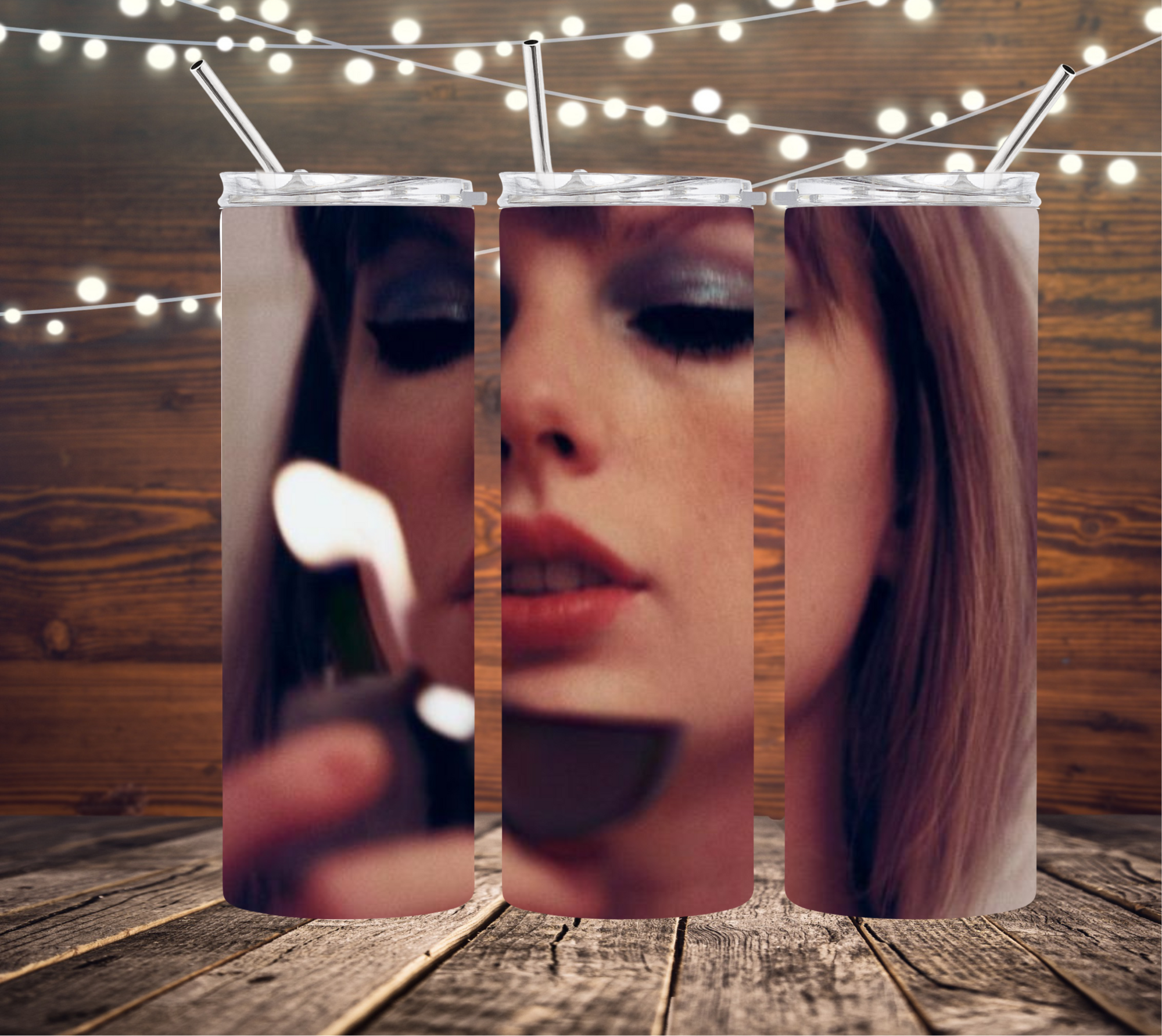 Midnights Album Cover Taylor Swift 20oz Skinny Tumbler